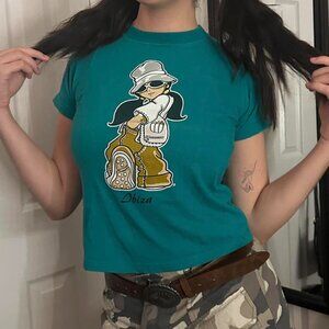 😎 ibiza teal blue graphic baby tee ✨